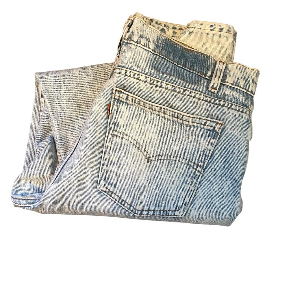 VTG 90s Levi's 550 Jeans 34/36 Acid Wash Orange Tab Straight Grunge USA